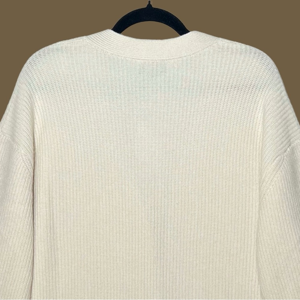 Quince Cream Ribbed Button-Up Cardigan - Picture 10 of 16